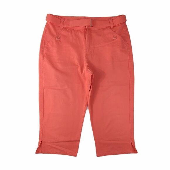 Liz Claiborne Coral Women Belted Capris - Picture 1 of 7